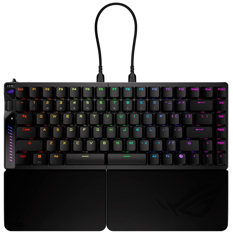 Клавіатура бездротова Asus ROG Falcata Split Magnetic Switch EN RGB Black (90MP043H-BKUA20)