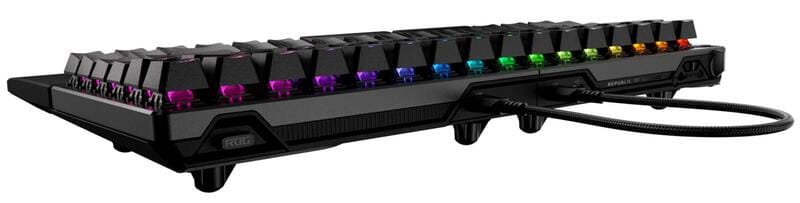 Клавіатура бездротова Asus ROG Falcata Split Magnetic Switch EN RGB Black (90MP043H-BKUA20)
