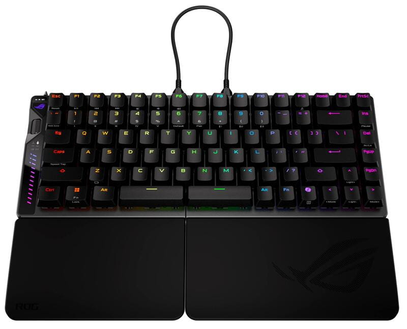 Клавіатура бездротова Asus ROG Falcata Split Magnetic Switch EN RGB Black (90MP043H-BKUA20)