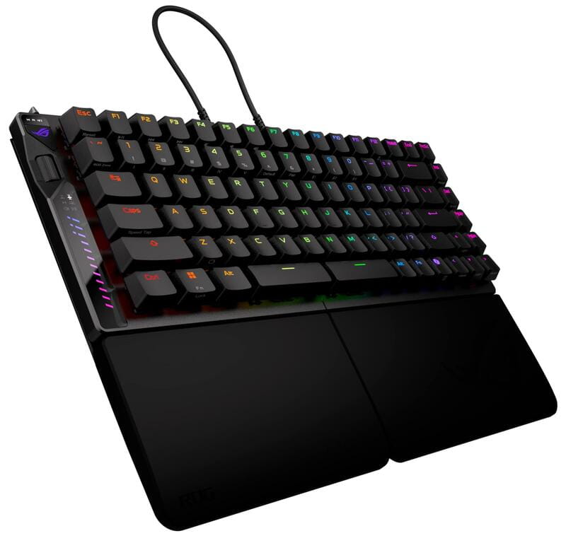 Клавіатура бездротова Asus ROG Falcata Split Magnetic Switch EN RGB Black (90MP043H-BKUA20)