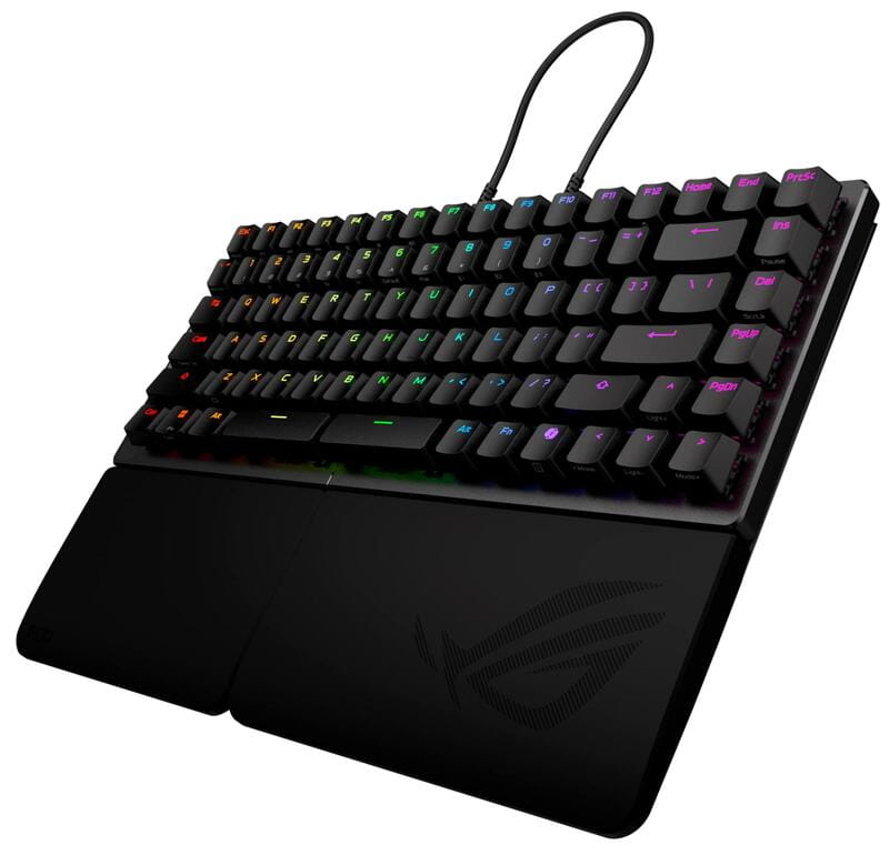 Клавіатура бездротова Asus ROG Falcata Split Magnetic Switch EN RGB Black (90MP043H-BKUA20)