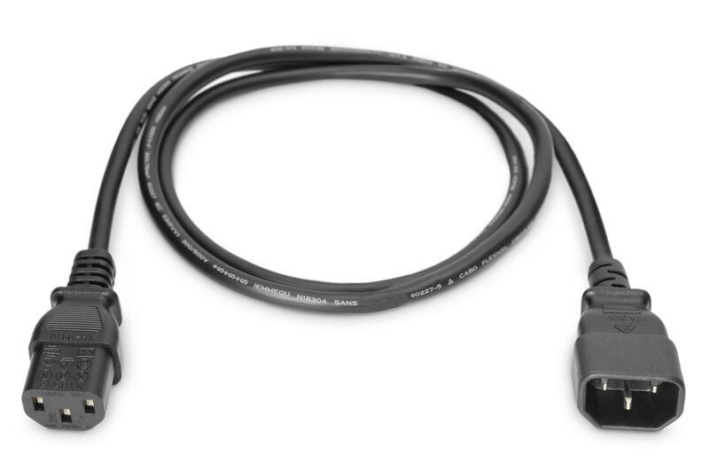 Кабель питания Digitus C14-C13, M/F, 1.2 м (AK-440201-012-S)
