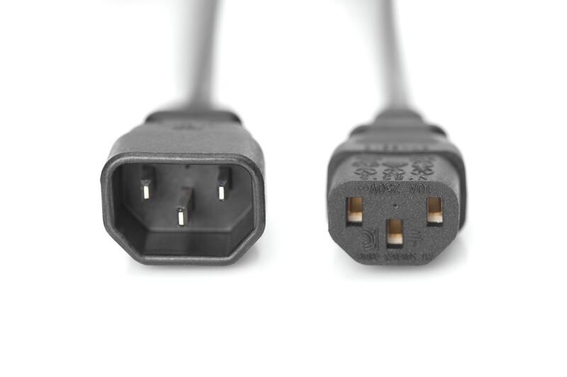 Кабель питания Digitus C14-C13, M/F, 1.2 м (AK-440201-012-S)