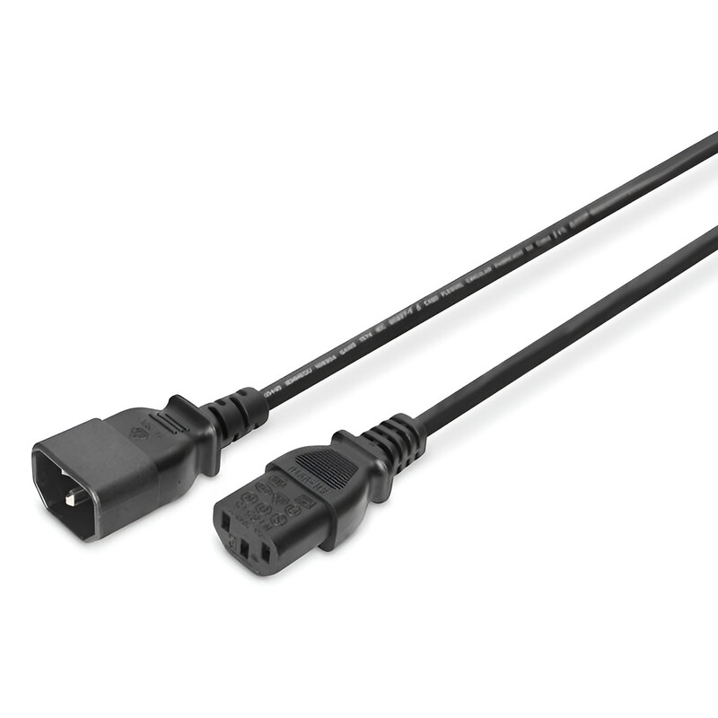 Кабель питания Digitus C14-C13, M/F, 1.2 м (AK-440201-012-S)