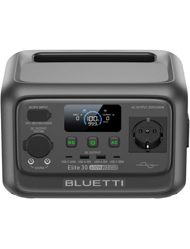 Зарядная станция Bluetti Elite 30 V2, 600W, 288Wh