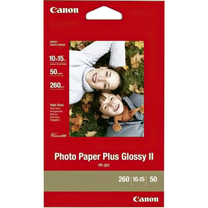 Фотобумага Canon (PP-201) Photo Paper Plus глянцевая 260г/м2 10x15см 50л (2311B003)