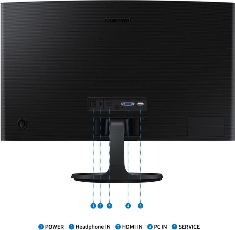 Монитор Samsung 24" Essential S3 LS24D360 (LS24D360GAIXUA) VA Black Curved 100Hz