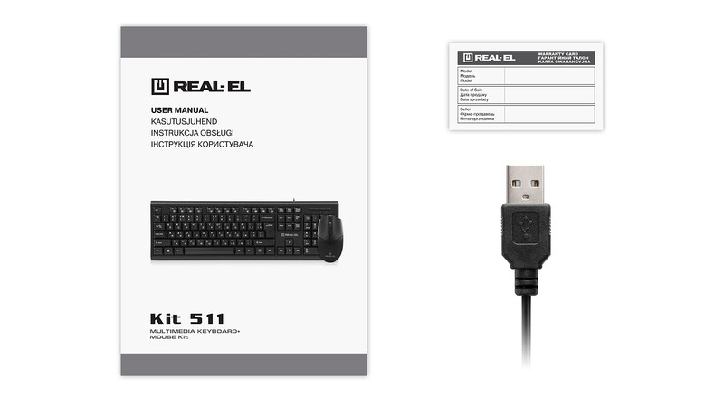 Комплект (клавіатура, миша) REAL-EL Kit 511 Black