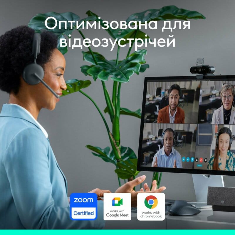 Веб-камера Logitech Brio 4K Graphite (960-001718)