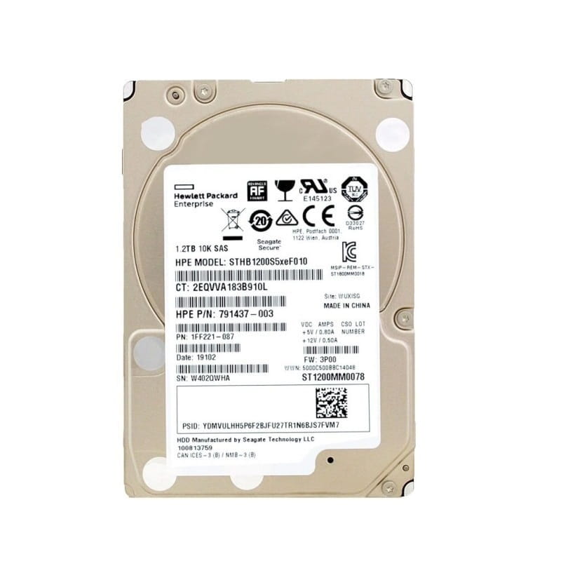 Накопичувач HDD 2.5" SAS 1.2TB HP Enterprise 791437-003 10000rpm 128MB (STHB1200S5xeF010)