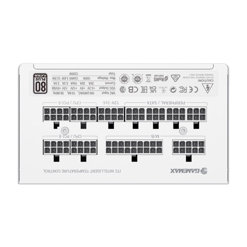 Блок живлення GameMax GX-1250 Pro 1250W White (ATX3.1PCIe5.1)