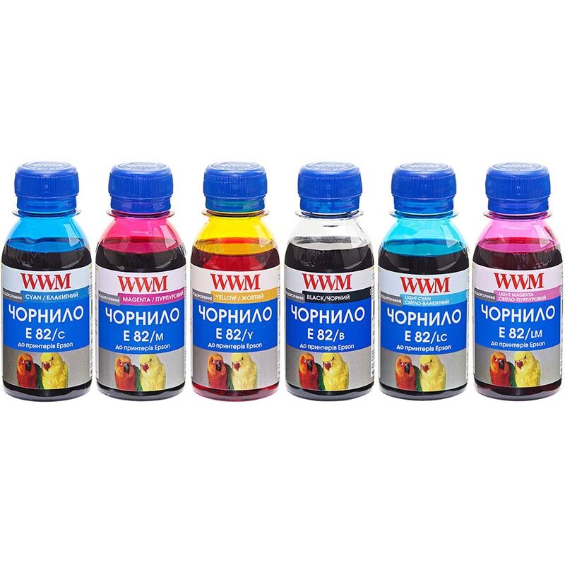 Комплект чернил WWM EPSON Stylus Photo P50/R270/290/RX615/T50/TX650 B/C/M/Y/L/LM (E82SET-2) 6*100г
