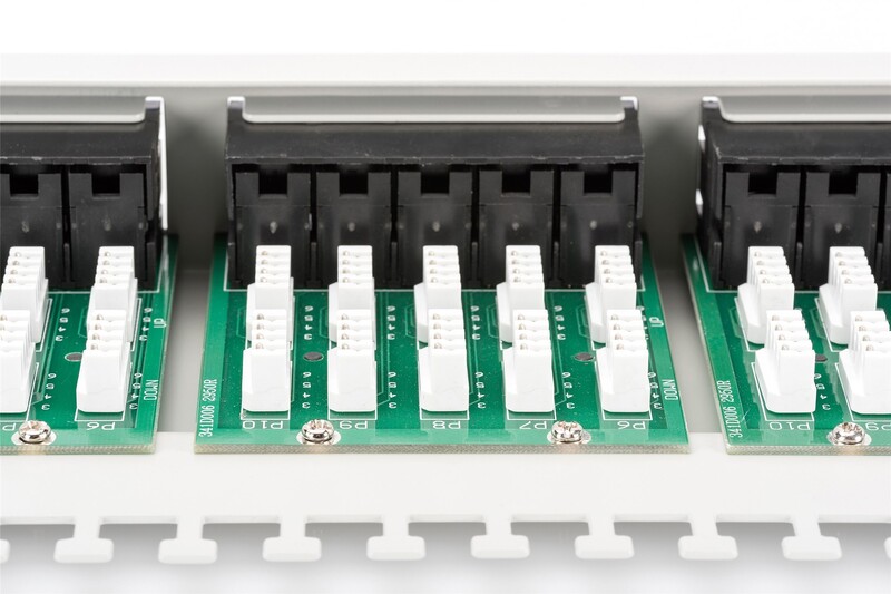 Патч-панель Digitus (DN-91350-1) 19" 1U, 24 портів, Cat.3 UTP в зборі сіра