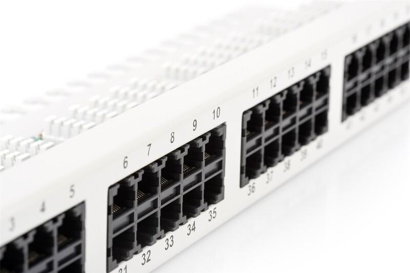 Патч-панель Digitus (DN-91350-1) 19" 1U, 24 портів, Cat.3 UTP в зборі сіра