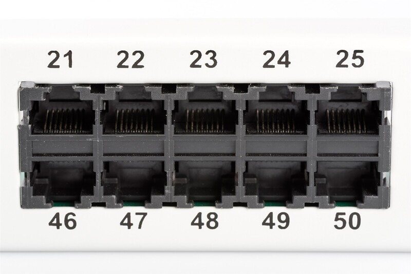 Патч-панель Digitus (DN-91350-1) 19" 1U, 24 портів, Cat.3 UTP в зборі сіра