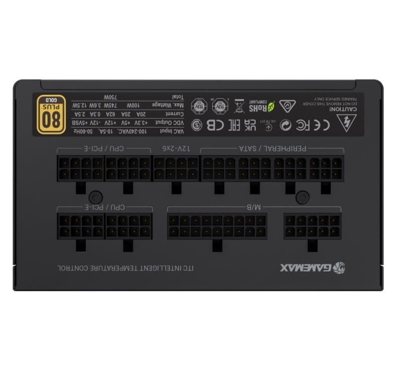 Блок живлення GameMax GX-750 Pro 750W Black (ATX3.1PCIe5.1)