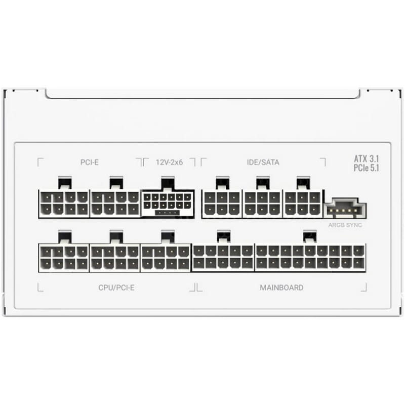 Блок живлення GameMax RGB Pro 750G 750W White