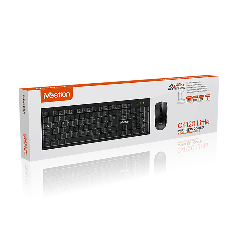 Комплект (клавиатура, мышь) беспроводной Meetion C4120 Little Black (MT-C4120LITTLE-A-RUA)