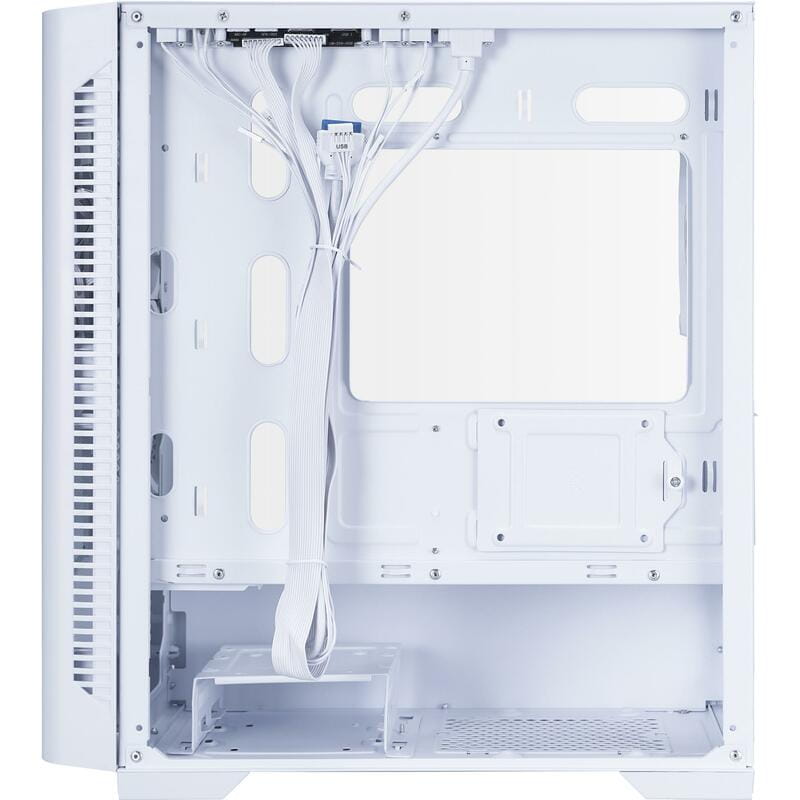Корпус 1stPlayer D4-M-WH-2F1P-W-1F1-W White