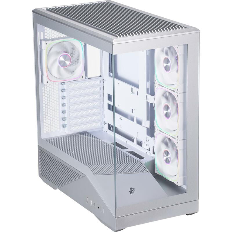 Корпус 1stPlayer GM7-SV-3FN7R-W-1FN7-W Silver