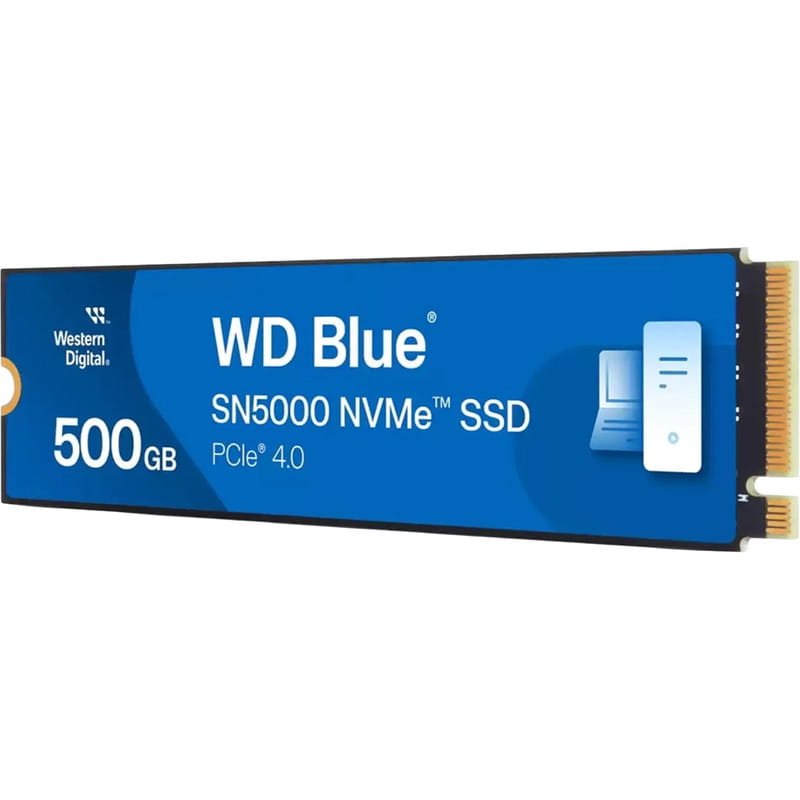 Накопичувач SSD 500GB WD Blue SN5000 M.2 2280 NVMe PCIe 4.0 x4 3D TLC NAND (WDS500G4B0E)