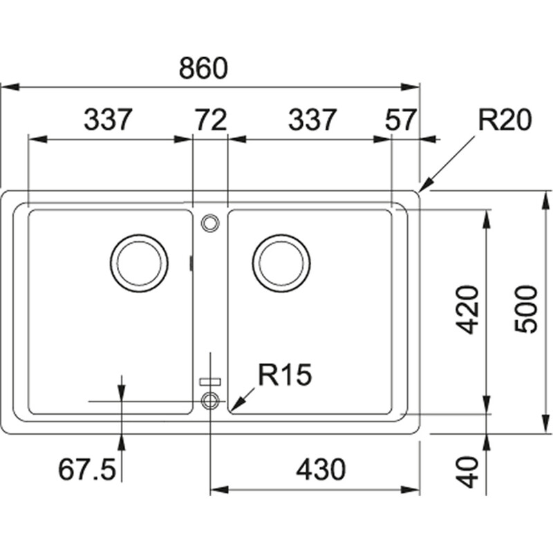 Кухонна мийка Franke Basis BFG 620 Онікс (114.0363.940)