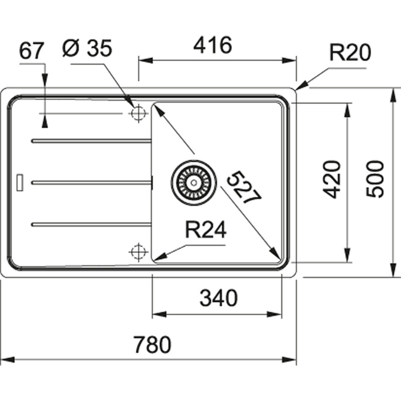 Кухонна мийка Franke Basis BFG 611-78 Сірий камінь (114.0565.087)