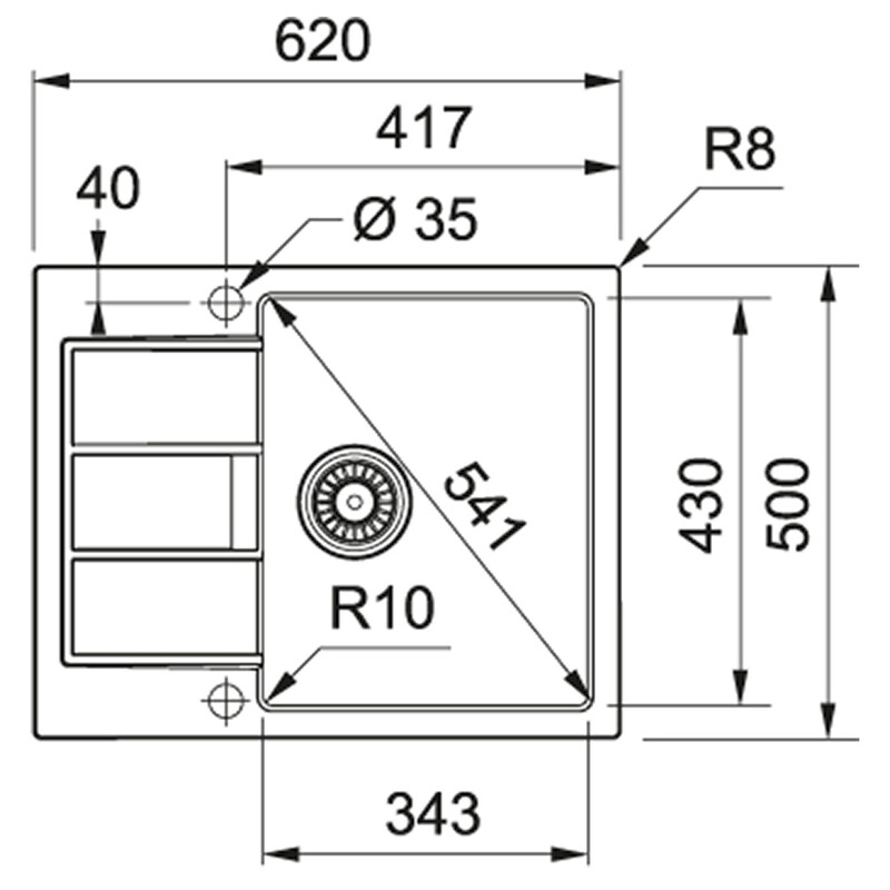 Кухонна мийка Franke Sirius SID 611-62 Чорний (143.0627.288)