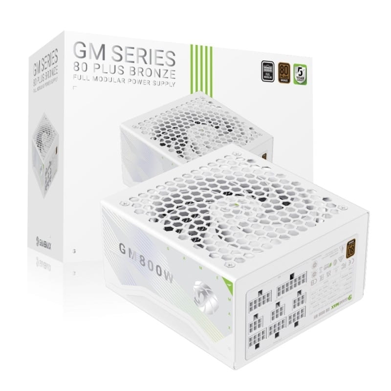 Блок живлення GameMax GM 800B WH Fully-modular New 800W White