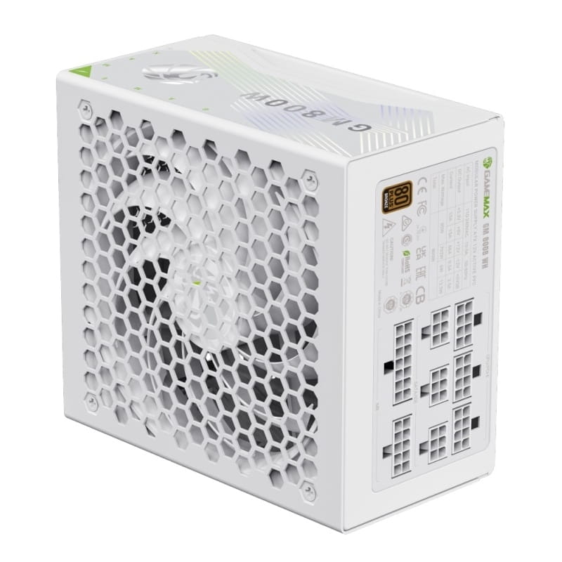 Блок живлення GameMax GM 800B WH Fully-modular New 800W White