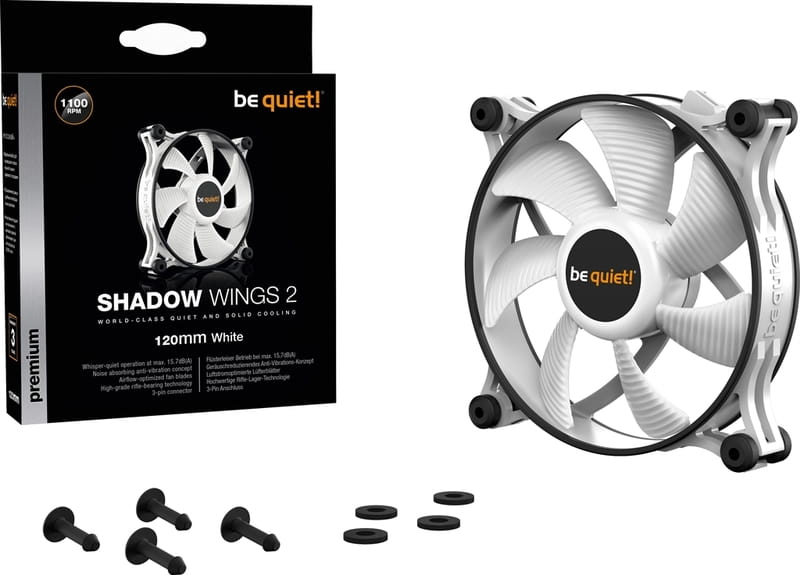 Вентилятор be quiet! Shadow Wings 2 120mm White (BL088)