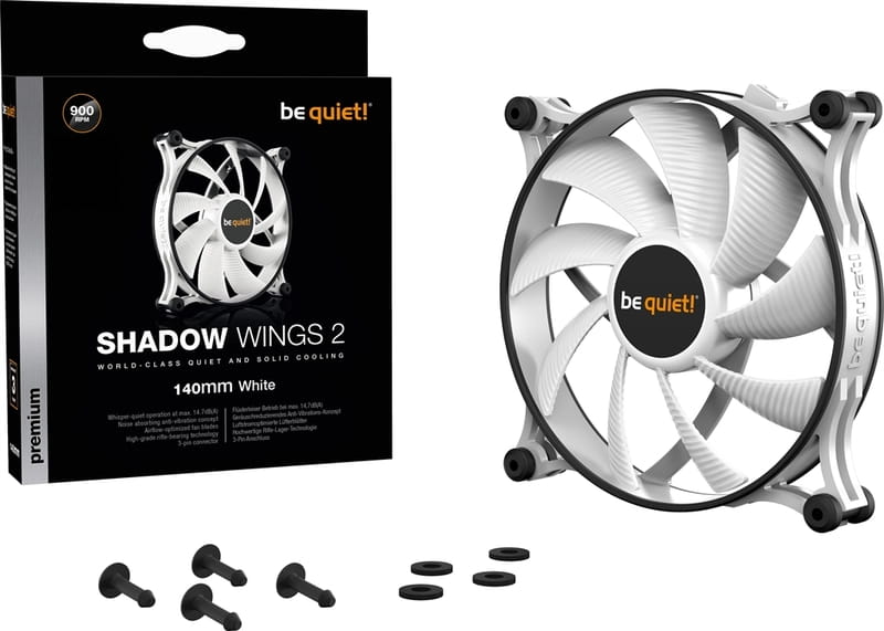 Вентилятор be quiet! Shadow Wings 2 140mm White (BL090)