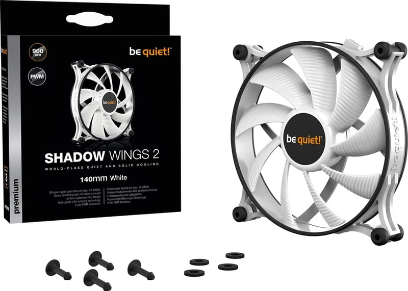 Вентилятор be quiet! Shadow Wings 2 140mm PWM White (BL091)
