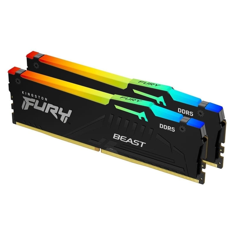 Модуль памяти DDR5 2x32GB/6000 Kingston Fury Beast RGB Black (KF560C36BBE2AK2-64)