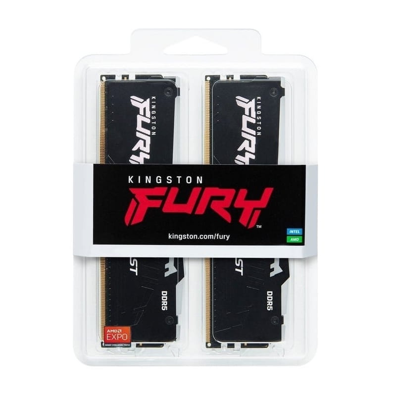 Модуль памяти DDR5 2x32GB/6000 Kingston Fury Beast RGB Black (KF560C36BBE2AK2-64)
