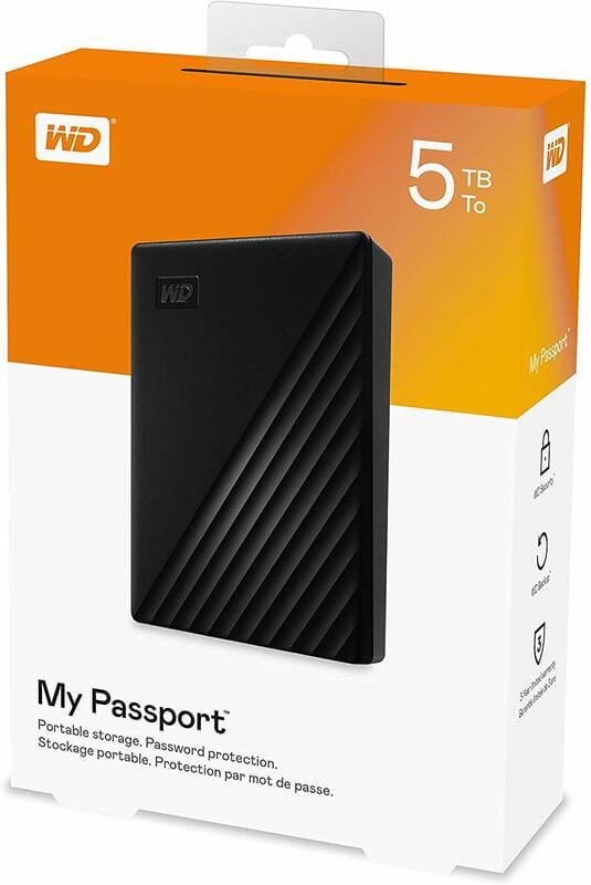 Внешний жесткий диск 2.5" USB 5.0TB WD My Passport Black (WDBPKJ0050BBK-WESN)_Bulk