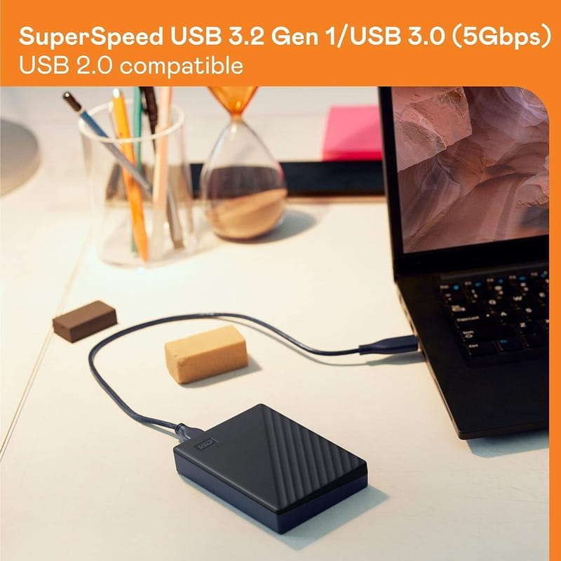 Внешний жесткий диск 2.5" USB 5.0TB WD My Passport Black (WDBPKJ0050BBK-WESN)_Bulk