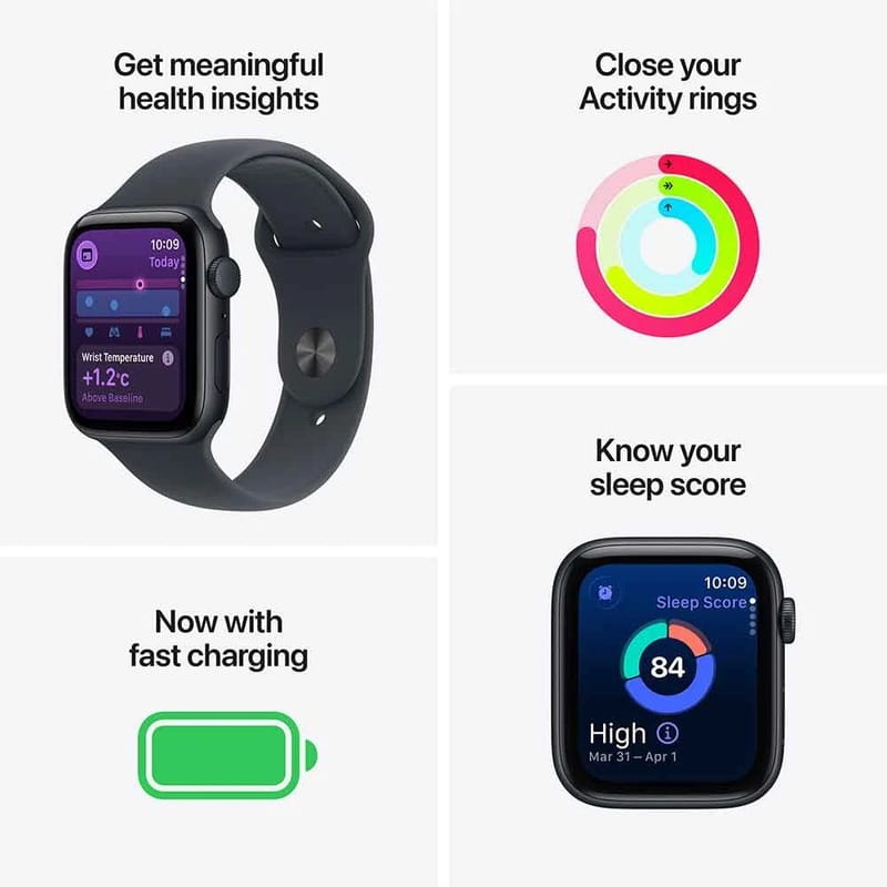 Смарт-часы Apple Watch SE 3 GPS 40mm Starlight Aluminium Case with Starlight Sport Band - S/M (MEH34RK/A)