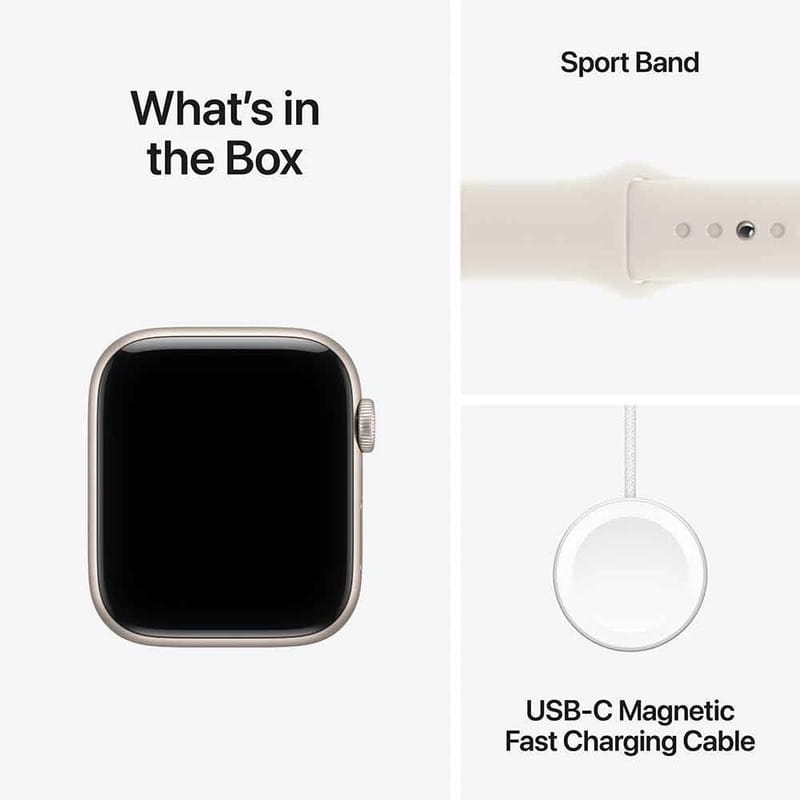 Смарт-часы Apple Watch SE 3 GPS 40mm Starlight Aluminium Case with Starlight Sport Band - S/M (MEH34RK/A)