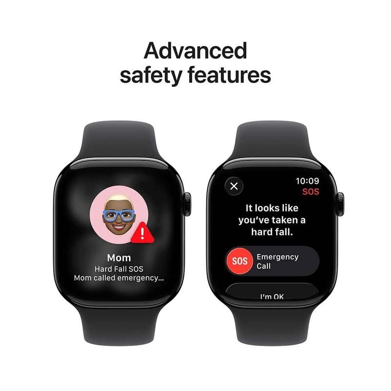Смарт-часы Apple Watch Series 11 GPS 42mm Jet Black Aluminium Case with Black Sport Band - S/M (MEQT4RK/A)