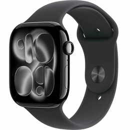Смарт-годинник Apple Watch Series 11 GPS 42mm Jet Black Aluminium Case with Black Sport Band - S/M (MEQT4RK/A)