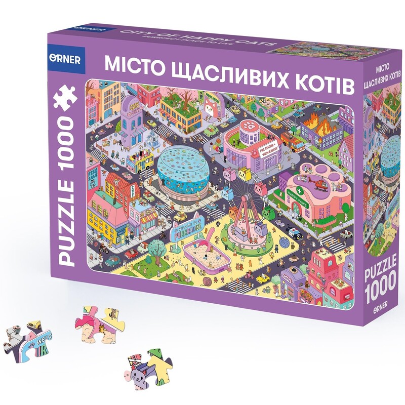 Пазл Orner Місто щасливих котів 1000 елементів