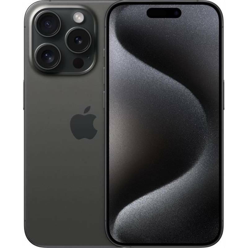 Смартфон Apple iPhone 15 Pro 128GB e-Sim Black Titanium (Відновлений / Близький до ідеального)