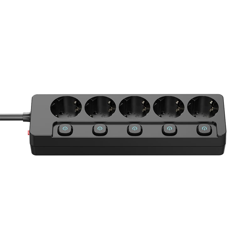 Фильтр питания СolorWay (CW-PSEA52SBK) 5 розеток, 2м, Black