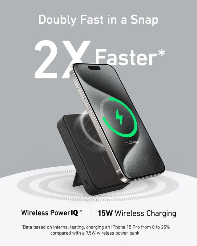 Универсальная мобильная батарея Anker MagGo 10000mAh 27W Black (A1654G11)