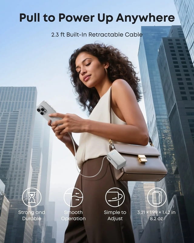 Универсальная мобильная батарея Anker Nano 10000mAh 45W White (A1638H21)