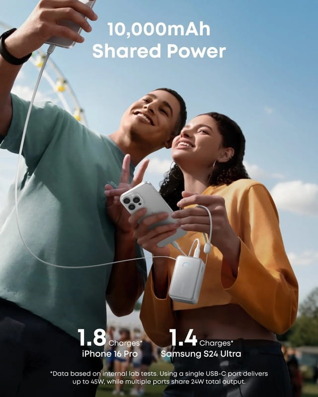 Универсальная мобильная батарея Anker Nano 10000mAh 45W White (A1638H21)