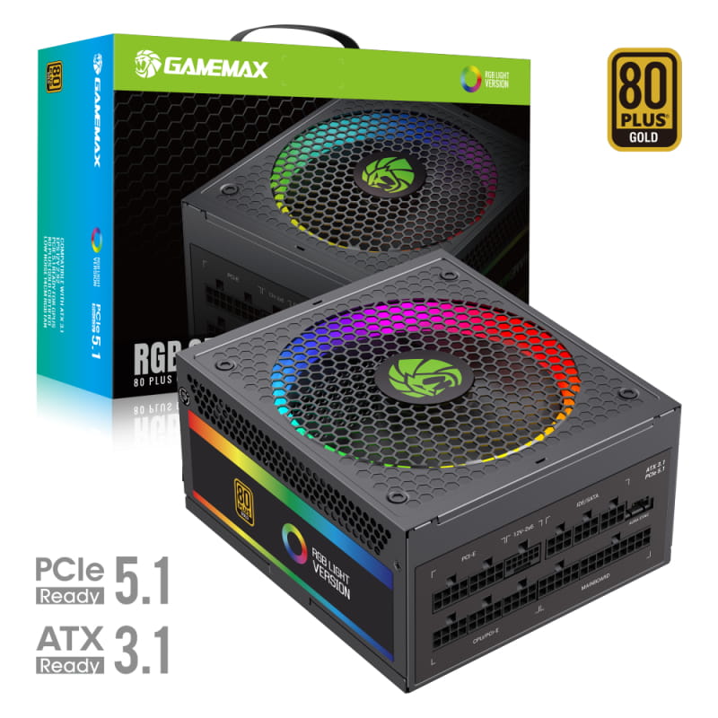 Блок питания GameMax RGB 850 Pro 850W Black (ATX3.1 PCIe5.1)