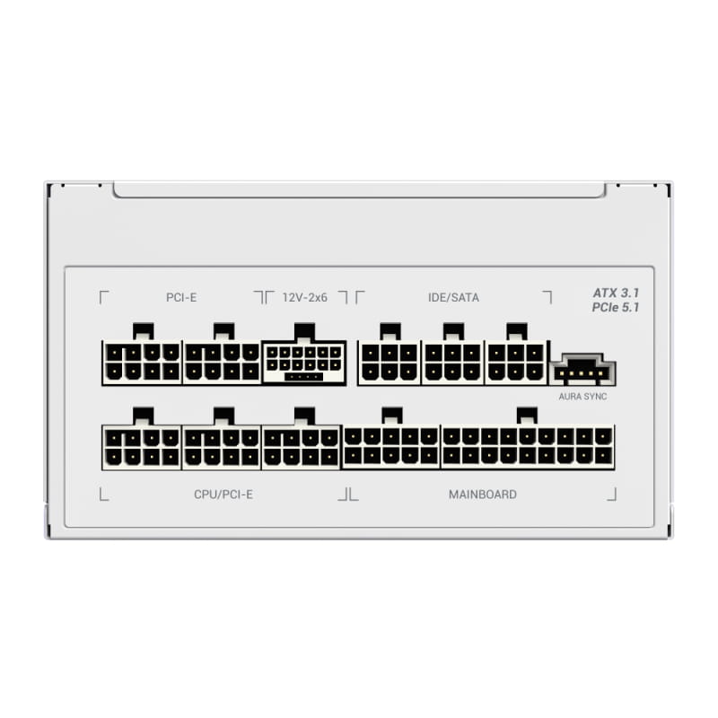 Блок живлення GameMax RGB 1050 Pro 1050W White (ATX3.1 PCIe5.1)