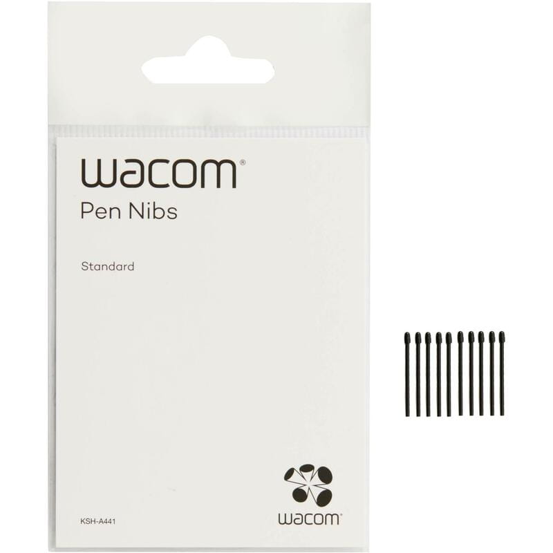 Набор стандартных наконечников Wacom для Intuos PRO New черные, 10 шт (ACK22211)